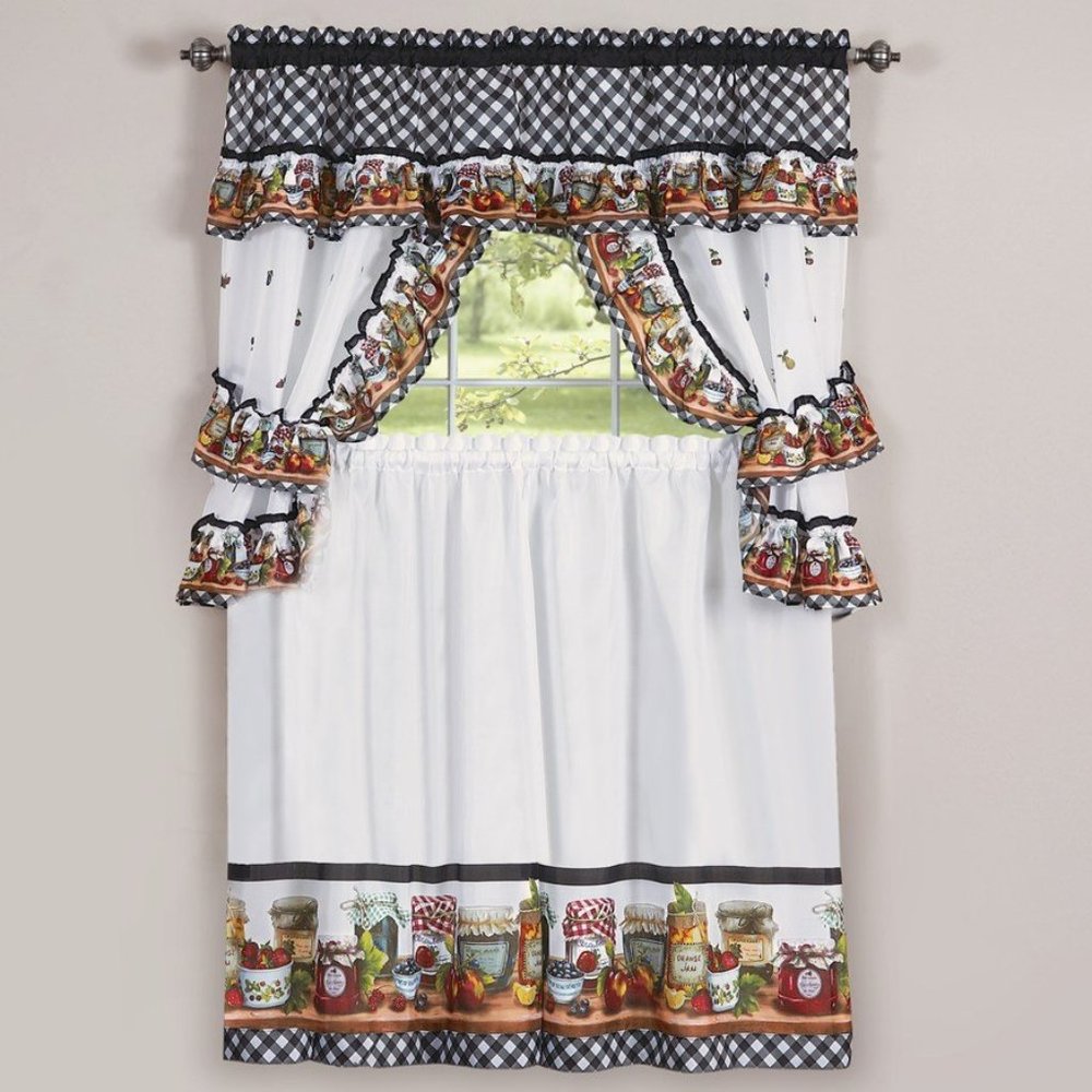 ADORABLE Mason Jars   -  Curtain  Set